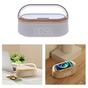 5’i 1 Arada Bluetooth Hoparlör, Kablosuz Şarj, Saat, Telefon Standı, Masa Lambası