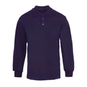 Polo Yaka 3 İplik Sweatshirt Lacivert