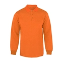 Polo Yaka 3 İplik Sweatshirt Turuncu