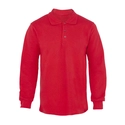 Polo Yaka 2 İplik Sweatshirt Kırmızı