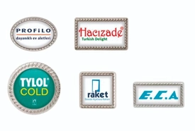 Damla Etiketli Metal Rozetler