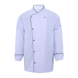 Likralı Premium Aşçı Ceketi Beyaz - Siyah
