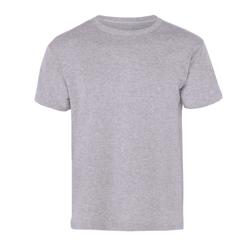 Bisiklet Yaka Open End Tişört Gri