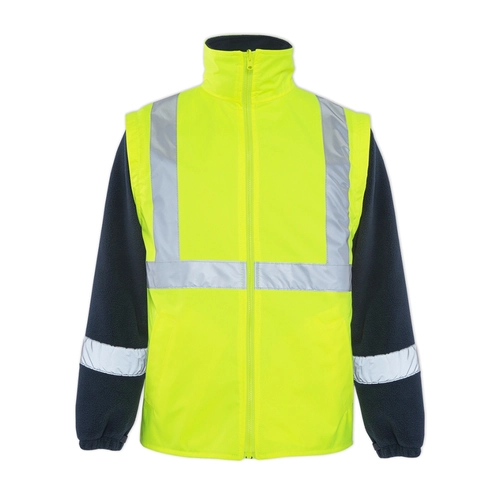 Hi-Vis 2 in 1 Yelek Neon Sarı