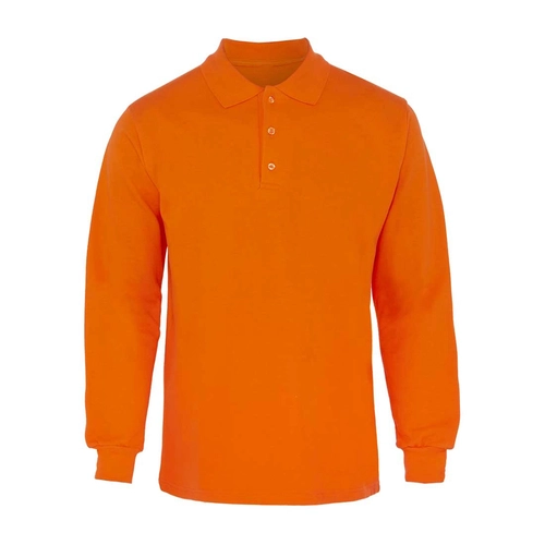 Polo Yaka 2 İplik Sweatshirt Turuncu